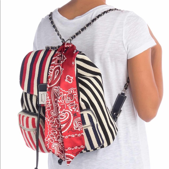 Steve Madden stripe drawstring backpack - Picture 4 of 6